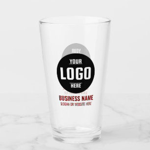 Anpassningsbarnas Logotyp och text 16oz glas med P