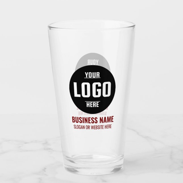 Anpassningsbarnas Logotyp och text 16oz glas med P (Framsida)