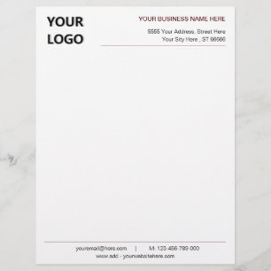 Anpassningsbarnas Logotyp och Text Business Letter Brevhuvud