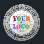 Anpassningsbarnas Logotyp och text din företagssty Darttavla<br><div class="desc">Anpassningsbar Färg och Typsnitt - Utforma dina egna ritytor med enkel Personlig Din företagskod och Namn webbplats eller Anpassningsbar Text Professionell Design Promotional Business Dart Board / Gift - Lägg till din Logotyp - Bild eller foto - QR-kod / Logotyp - Företag / Webbplats eller Namn, e-post / mer -...</div>