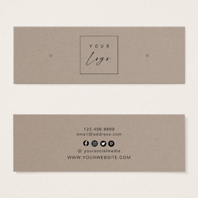 Anpassningsbarnas Logotyp ・ Ökande Visning-kort fö Litet Visitkort (Framsida & baksida)