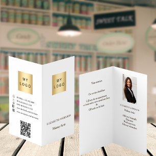 Anpassningsbarnas logotyp Qr-kod för fotot social- Visitkort