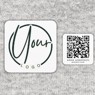 Anpassningsbarnas Logotyp QR-kod Generic White Fyrkantigt Visitkort