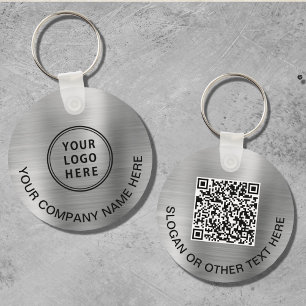 Anpassningsbarnas Logotyp QR-kod Silver Nyckelring