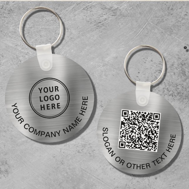 Anpassningsbarnas Logotyp QR-kod Silver Nyckelring (Skapare uppladdad)