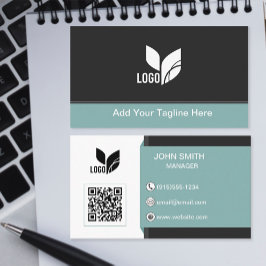 Anpassningsbarnas Logotyp QR Modern Visitkort