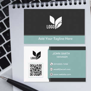 Anpassningsbarnas Logotyp QR Modern Visitkort