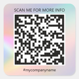 Anpassningsbarnas Logotyp QR-Online Skanna mig - H Fyrkantigt Klistermärke