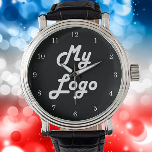 Anpassningsbarnas logotyp - svart affärsbild armbandsur
