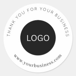 Anpassningsbarnas Logotyp - tack för ditt företags Runt Klistermärke