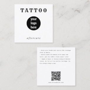 Anpassningsbarnas Logotyp Tattoo Efterföljande ins Fyrkantigt Visitkort