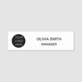 Anpassningsbarnas Logotyp Vit modern, minimalistis Namnbricka