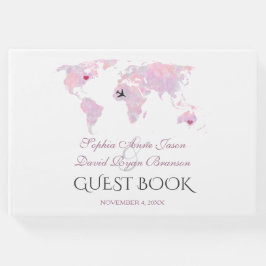 Anpassningsbarnas målvattenfärgsvärldskarta Bröllo Gästböcker