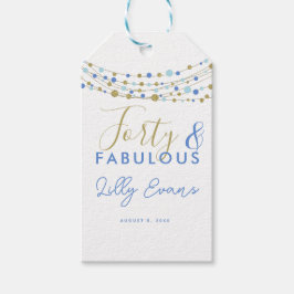 anpassningsbarnas märkre, glitter och blått, märkr presentetikett