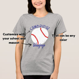 Anpassningsbarnas mascot grunge baseball-hjärtsäck t shirt