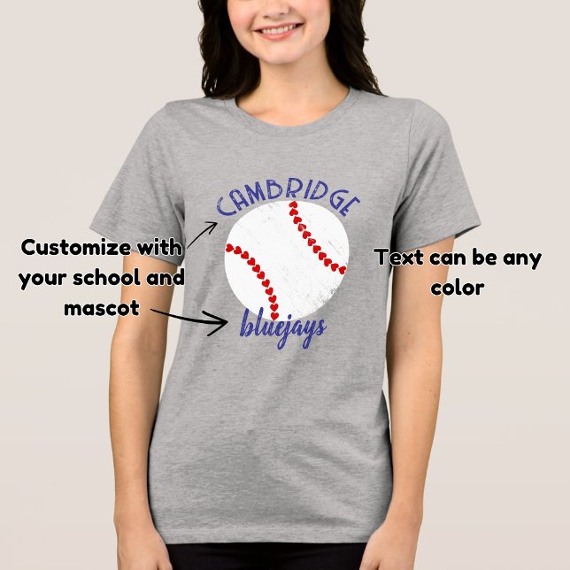Anpassningsbarnas mascot grunge baseball-hjärtsäck t shirt (Skapare uppladdad)