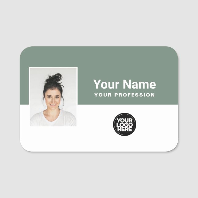 Anpassningsbarnas medarbetarfoto, Logotyp, yrke Namnbricka (Framsida)