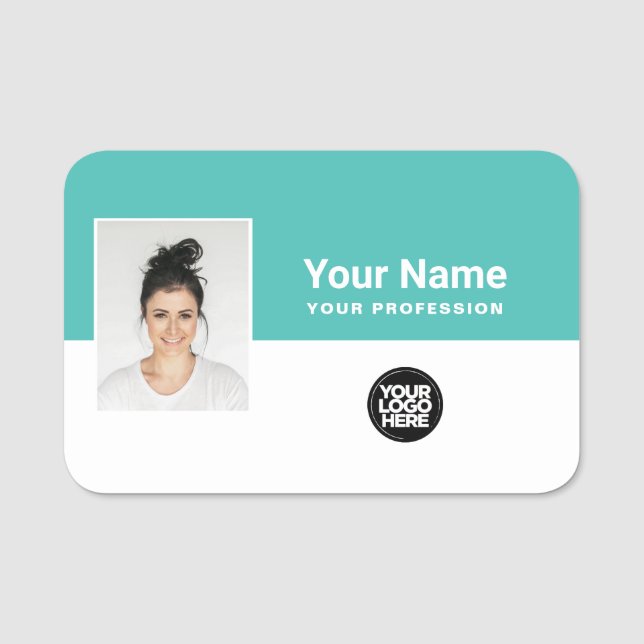 Anpassningsbarnas medarbetarfoto, Logotyp, yrke Namnbricka (Framsida)