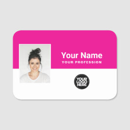 Anpassningsbarnas medarbetarfoto, Logotyp, yrke Namnbricka