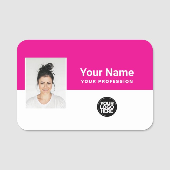 Anpassningsbarnas medarbetarfoto, Logotyp, yrke Namnbricka (Framsida)