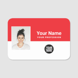 Anpassningsbarnas medarbetarfoto, Logotyp, yrke Namnbricka