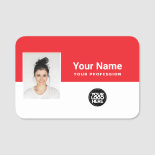 Anpassningsbarnas medarbetarfoto, Logotyp, yrke Namnbricka