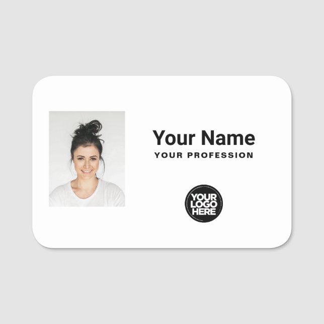 Anpassningsbarnas medarbetarfoto, Logotyp, yrke Namnbricka (Framsida)