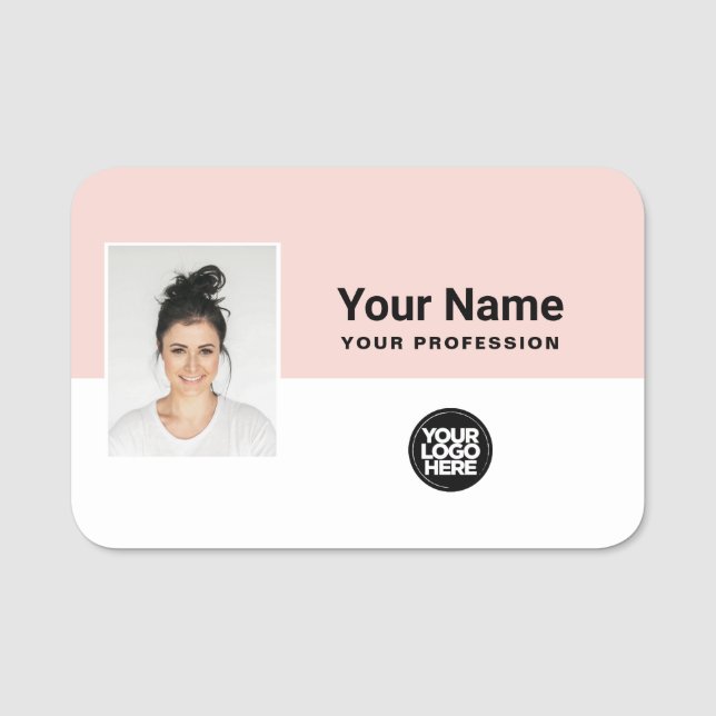Anpassningsbarnas medarbetarfoto, Logotyp, yrke Namnbricka (Framsida)