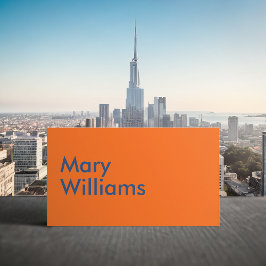 Anpassningsbarnas minimalistiska moderna Orange i Visitkort