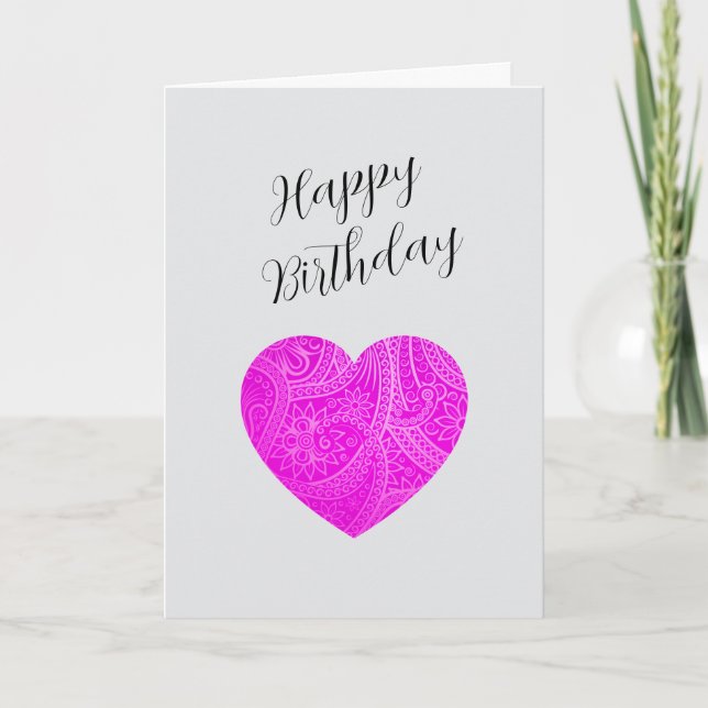 Anpassningsbarnas minimalistiska moderna Rosa vid  Kort (Framsida)