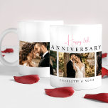 Anpassningsbarnas minnesdag Fotokollage Kaffemugg<br><div class="desc">Fira din kärlek-berättelse med vår Anpassningsbar-årsdag Photo Collage Coffee Mugg,  designad med en elegant och modern beröring. Anpassa den med tre omhuldade foton och årsdagen av din årsdag,  skapar den en tankeväckande bröllop-årsjubileum eller ett speciellt spel för Alla hjärtans dag!</div>