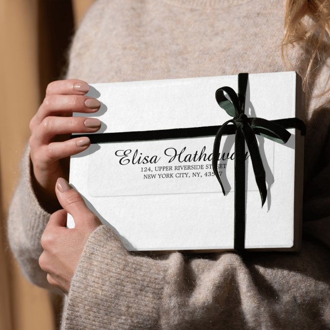Anpassningsbarnas moderna elegantens returadresset returadress etikett (Skapare uppladdad)