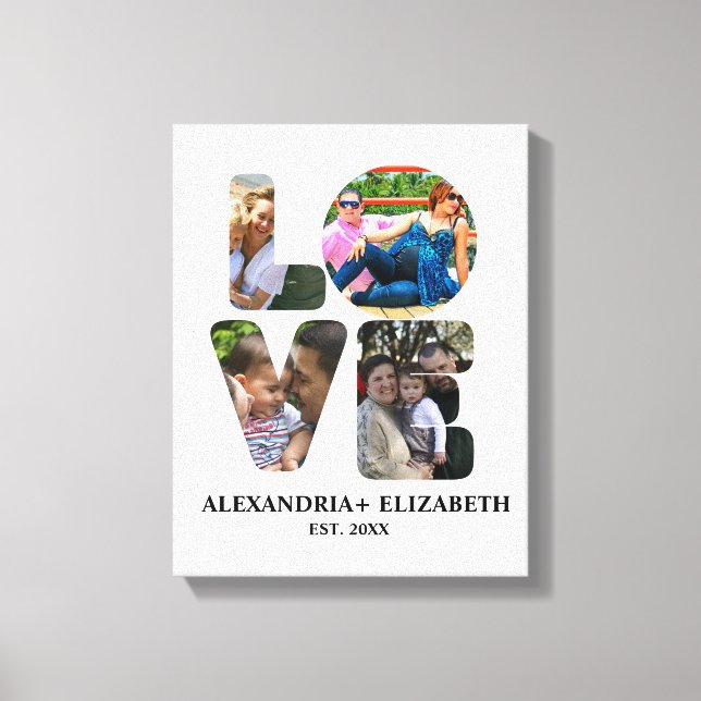 Anpassningsbarnas moderna kärlek 4-fotokollage för canvastryck (Framsida)