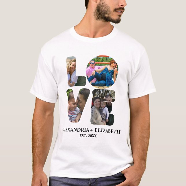 Anpassningsbarnas moderna kärlek 4-fotokollage för t shirt (Framsida)