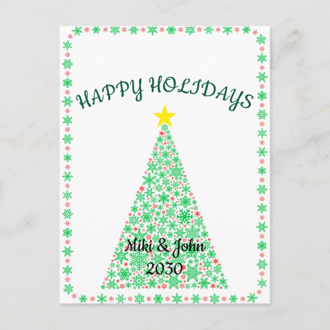 Anpassningsbarnas moderna vykort för minimal Helgd (Framsida)