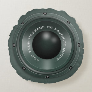 Anpassningsbarnas musikhögtalare rund kudde