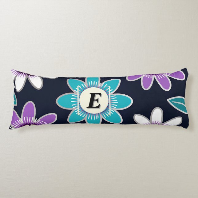 Anpassningsbarnas passionsblomma Monogram kroppsfy Kroppskudde (Framsidan)