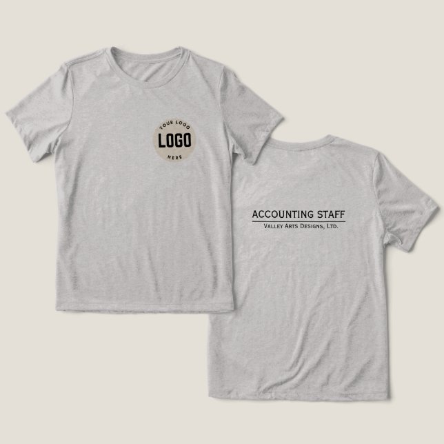 Anpassningsbarnas personaltröja, lägg till Logotyp T Shirt (Design fram och bak)