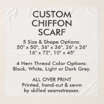 Anpassningsbarnas Personlig CHIFFON SCARF - STORA