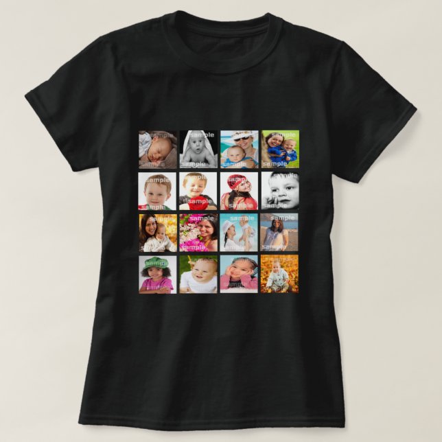 Anpassningsbarnas Personlig ett av ett slags fotok Tee Shirt (Design framsida)