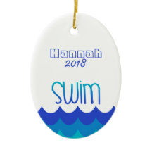 Anpassningsbarnas Personlig Ornament för Swimmer