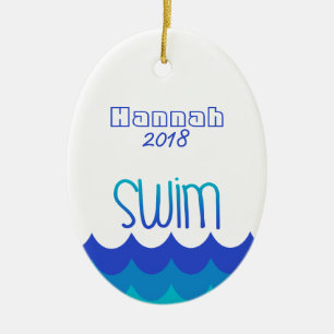 Anpassningsbarnas Personlig Ornament för Swimmer