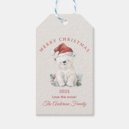 Anpassningsbarnas Polar har vattenfärg julklapp Presentetikett