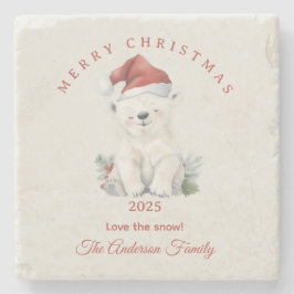 Anpassningsbarnas polar har vattenfärg julklapp stenunderlägg