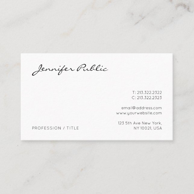 Anpassningsbarnas Professionell Elegant Modern min Visitkort (Framsida)