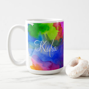 Anpassningsbarnas regnbåge, vattenfärg kaffemugg