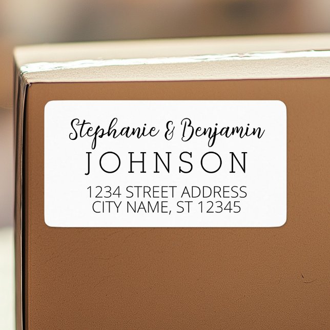 Anpassningsbarnas Returadress Grode Groom Modern S Adressetikett (Custom Shipping Label with Return Address)