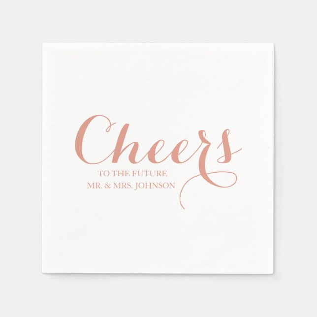 Anpassningsbarnas Rosa  framtid Mr. & Mrs. Namn Br Pappersservett (Framsidan)