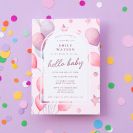 Anpassningsbarnas Rosa Lila | Bubblor Stars Baby S Inbjudningar