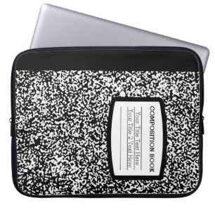 Anpassningsbarnas sammansättning Bok Black/White S Laptop Fodral